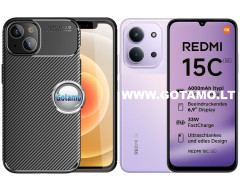 Siege2 dėklas-nugarėlė Xiaomi Redmi 15C, juodos spalvos