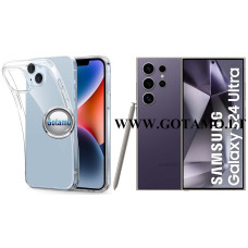 Samsung Galaxy S24 Ultra dėklai ir apsauginiai stiklai - Skin silikoninis dėklas 1MM storio Samsung Galaxy S24 Ultra telefonui