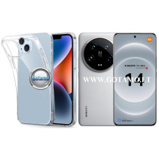 Xiaomi 14 Ultra dėklai ir apsauginiai stiklai - Skin silikoninis dėklas 1MM storio Xiaomi 14 Ultra telefonui