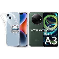 Xiaomi Redmi A3 dėklai ir apsauginiai stiklai - Skin silikoninis dėklas 1MM storio Xiaomi Redmi A3 telefonui