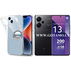 Skin silikoninis dėklas 1MM storio Xiaomi Redmi Note 13 Pro Plus telefonui