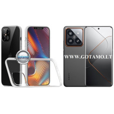 Xiaomi 14 Pro dėklai ir apsauginiai stiklai - Skin silikoninis dėklas 2MM storio Xiaomi 14 Pro telefonui