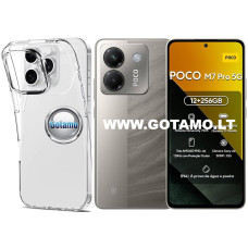 Skin silikoninis dėklas 2MM storio Xiaomi Poco M7 Pro 5G telefonui Skin silikoninis dėklas 2MM storio Xiaomi Poco M7 Pro 5G telefonui