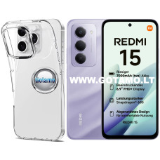 Skin silikoninis dėklas 2MM storio Xiaomi Redmi 15 4G telefonui Skin silikoninis dėklas 2MM storio Xiaomi Redmi 15 4G telefonui