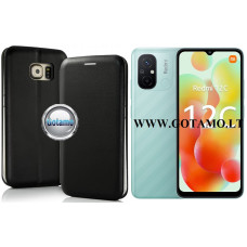 Xiaomi Redmi 12C dėklai ir apsauginiai stiklai - V-Slim magnetinis dėklas Xiaomi Redmi 12C telefonui juodos spalvos