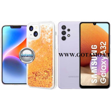 Samsung Galaxy A32 dėklai ir apsauginiai stiklai - Waterfall3 dėklas nugarėlė Samsung Galaxy A32 telefonui aukso spalvos