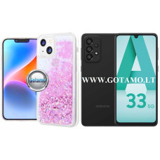 Waterfall3 dėklas nugarėlė Samsung Galaxy A33 5G telefonui rožinės spalvos