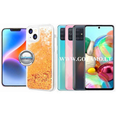 Samsung Galaxy A71 dėklai ir apsauginiai stiklai - Waterfall3 dėklas nugarėlė Samsung Galaxy A71 telefonui aukso spalvos