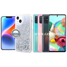 Waterfall3 dėklas nugarėlė Samsung Galaxy A71 telefonui sidabro spalvos