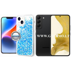 Samsung Galaxy S22 5G dėklai ir apsauginiai stiklai - Waterfall3 dėklas nugarėlė Samsung Galaxy S22 5G telefonui žydros spalvos