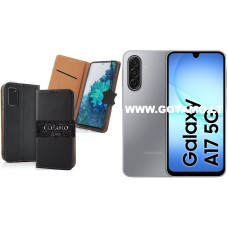 Gotamo Vintage natūralios odos dėklas Samsung Galaxy A17 telefonui juodos spalvos Gotamo Vintage natūralios odos dėklas Samsung Galaxy A17 telefonui juodos spalvos