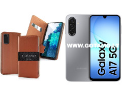 Gotamo Vintage natūralios odos dėklas Samsung Galaxy A17 telefonui rudos spalvos Gotamo Vintage natūralios odos dėklas Samsung Galaxy A17 telefonui rudos spalvos