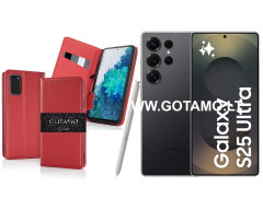 Gotamo Vintage natūralios odos dėklas Samsung Galaxy S25 Ultra telefonui bordo spalvos Gotamo Vintage natūralios odos dėklas Samsung Galaxy S25 Ultra telefonui bordo spalvos