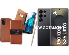 Gotamo Vintage natūralios odos dėklas Samsung Galaxy S25 Ultra telefonui rudos spalvos Gotamo Vintage natūralios odos dėklas Samsung Galaxy S25 Ultra telefonui rudos spalvos