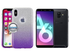iLLuminaTe silikoninis dėklas nugarėlė Samsung Galaxy A6 Plus (2018) telefonui violetinės spalvos