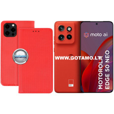 Re-Grid magnetinis dėklas Motorola Edge 50 Neo telefonui raudonos spalvos Re-Grid magnetinis dėklas Motorola Edge 50 Neo telefonui raudonos spalvos