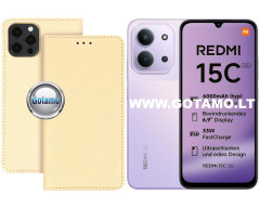 Re-Grid magnetinis dėklas Xiaomi Redmi 15C, aukso spalvos