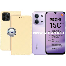 Re-Grid magnetinis dėklas Xiaomi Redmi 15C telefonui aukso spalvos Re-Grid magnetinis dėklas Xiaomi Redmi 15C telefonui aukso spalvos