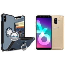 Samsung Galaxy A6 Plus (2018) dėklai ir apsauginiai stiklai - Ring Case dėklas nugarėlė Samsung Galaxy A6 Plus (2018) telefonui mėlynos spalvos