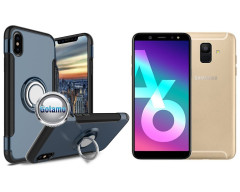 Ring Case dėklas nugarėlė Samsung Galaxy A6 Plus (2018) telefonui mėlynos spalvos