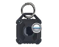 Vandeniui atsparus dėklas Airtag ar kitiems išmaniesiems sekikliams juodos spalvos