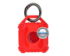 Vandeniui atsparus dėklas Airtag ar kitiems išmaniesiems sekikliams raudonos spalvos