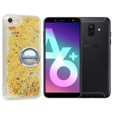 Samsung Galaxy A6 Plus (2018) dėklai ir apsauginiai stiklai - Waterfall dėklas nugarėlė Samsung Galaxy A6 Plus (2018) telefonui aukso spalvos