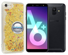 Waterfall dėklas nugarėlė Samsung Galaxy A6 Plus (2018) telefonui aukso spalvos