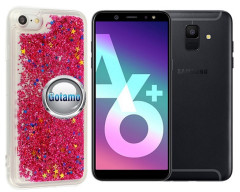 Waterfall dėklas nugarėlė Samsung Galaxy A6 Plus (2018) telefonui rožinės spalvos