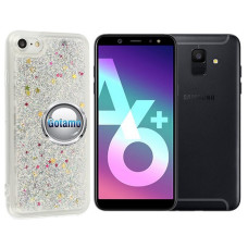 Samsung Galaxy A6 Plus (2018) dėklai ir apsauginiai stiklai - Waterfall dėklas nugarėlė Samsung Galaxy A6 Plus (2018) telefonui sidabro spalvos