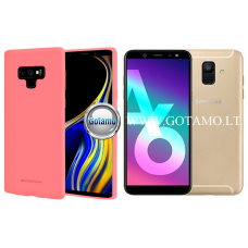 Mercury Soft Feeling dėklas nugarėlė Samsung Galaxy A6 (2018) telefonui rožinės spalvos Šiauliai | Palanga | Kaunas