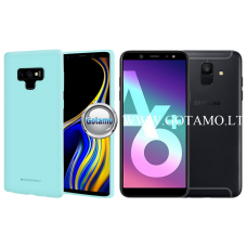 Samsung Galaxy A6 Plus (2018) dėklai ir apsauginiai stiklai - Mercury Soft Feeling dėklas nugarėlė Samsung Galaxy A6 Plus (2018) telefonui mėtinės spalvos
