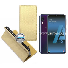 Samsung Galaxy A70 dėklai ir apsauginiai stiklai - Re-Grid magnetinis dėklas Samsung Galaxy A70 telefonui aukso spalvos