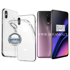 OnePlus 6T dėklai ir apsauginiai stiklai - Skin silikoninis dėklas 1MM storio OnePlus 6T telefonui