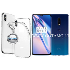 OnePlus 7 dėklai ir apsauginiai stiklai - Skin silikoninis dėklas 1MM storio OnePlus 7 telefonui