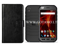 Diary Mate dėklas knyga CAT S41 telefonui juodos spalvos