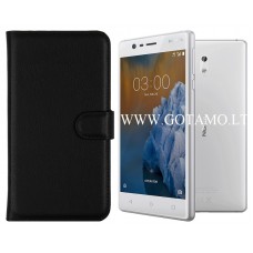 Diary Mate dėklas Nokia 3 mobiliesiems telefonams juodos spalvos Šiauliai | Palanga | Telšiai