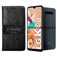 Gotamo D-Gravity natūralios odos dėklas LG K41S mobiliesiems telefonams juodos spalvos Klaipėda | Telšiai | Plungė