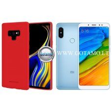 Mercury Jelly dėklas nugarėlė Xiaomi Redmi Note 5 Xiaomi Redmi Note 5 Pro telefonui raudonos spalvos Vilnius | Klaipėda | Šiauliai