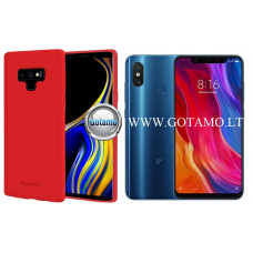 Mercury Soft Feeling dėklas nugarėlė Xiaomi Mi 8 Xiaomi Mi 8 Pro telefonui raudonos spalvos Plungė | Vilnius | Kaunas