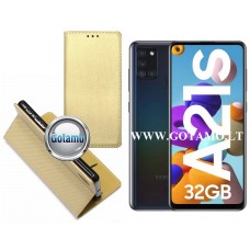 Re-Grid magnetinis dėklas Samsung Galaxy A21s mobiliesiems telefonams aukso spalvos Telšiai | Kaunas | Plungė
