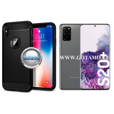 Samsung Galaxy S20 Plus dėklai ir apsauginiai stiklai - Siege dėklas nugarėlė Samsung Galaxy S20 Plus telefonui juodos spalvos