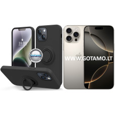 B-Hold dėklas nugarėlė Apple iPhone 16 Pro telefonui juodos spalvos