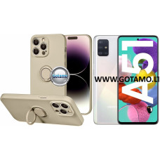 Samsung Galaxy A51 dėklai ir apsauginiai stiklai - B-Hold Plus dėklas nugarėlė Samsung Galaxy A51 telefonui latte rudos spalvos