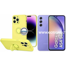 Samsung Galaxy A54 dėklai ir apsauginiai stiklai - B-Hold Plus dėklas nugarėlė Samsung Galaxy A54 telefonui citruso geltonos spalvos