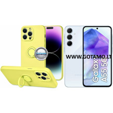 Samsung Galaxy A55 dėklai ir apsauginiai stiklai - B-Hold Plus dėklas nugarėlė Samsung Galaxy A55 telefonui citruso geltonos spalvos