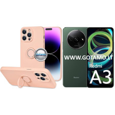 Xiaomi Redmi A3 dėklai ir apsauginiai stiklai - B-Hold Plus dėklas nugarėlė Xiaomi Redmi A3 telefonui šviesiai oranžinės spalvos