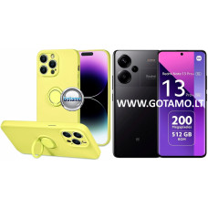 B-Hold Plus dėklas nugarėlė Xiaomi Redmi Note 13 Pro Plus telefonui citruso geltonos spalvos