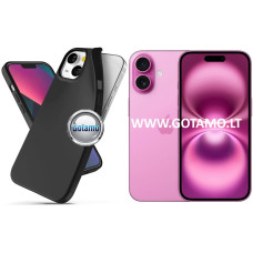 Apple iPhone 16 dėklai ir apsauginiai stiklai - B-matte dėklas nugarėlė Apple iPhone 16 mobiliajam telefonui juodos spalvos