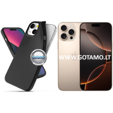 Apple iPhone 16 Pro Max dėklai ir apsauginiai stiklai - B-matte dėklas nugarėlė Apple iPhone 16 Pro Max mobiliajam telefonui juodos spalvos